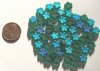 50 8mm 5 Petal Dark Green AB Flowers